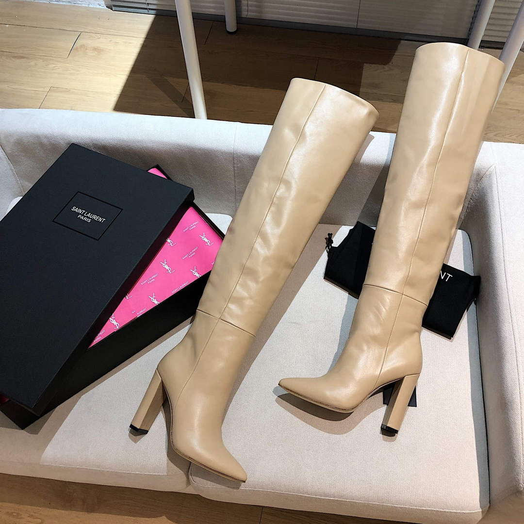 YSL Women's Boots Designer Saint Laurent High Shoes Y67222