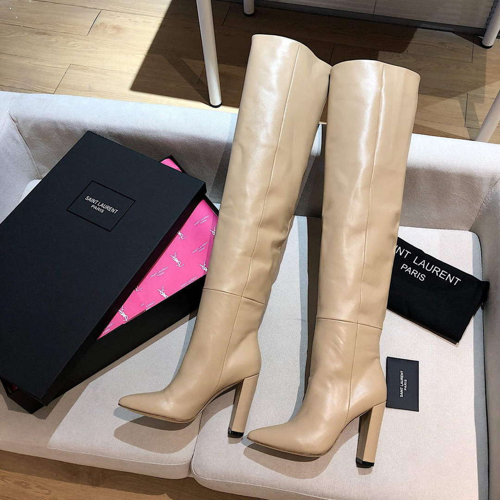 YSL Women's Boots Designer Saint Laurent High Shoes Y67222