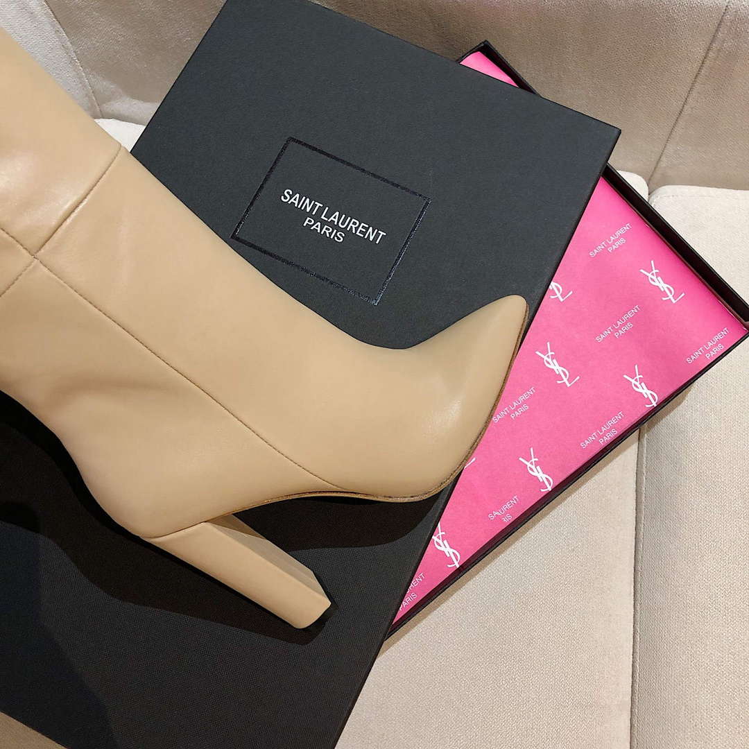 YSL Women's Boots Designer Saint Laurent High Shoes Y67222