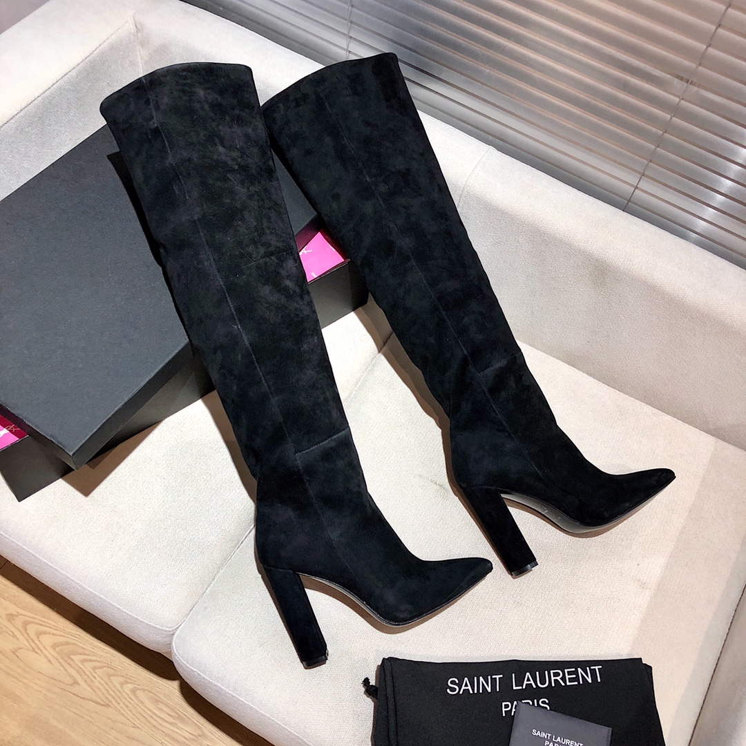 YSL Women's Boots Designer Saint Laurent High Shoes Y67223
