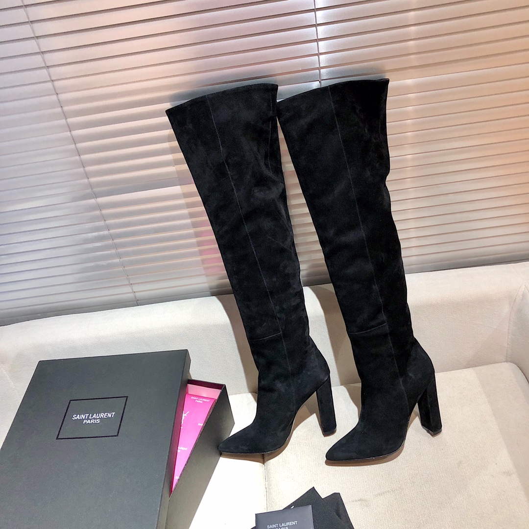 YSL Women's Boots Designer Saint Laurent High Shoes Y67223