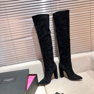 YSL Women's Boots Designer Saint Laurent High Shoes Y67223 - US 4=Euro 35 - View 5