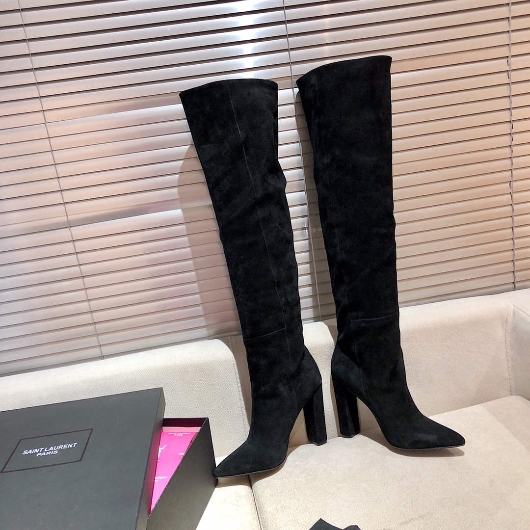 YSL Women's Boots Designer Saint Laurent High Shoes Y67223