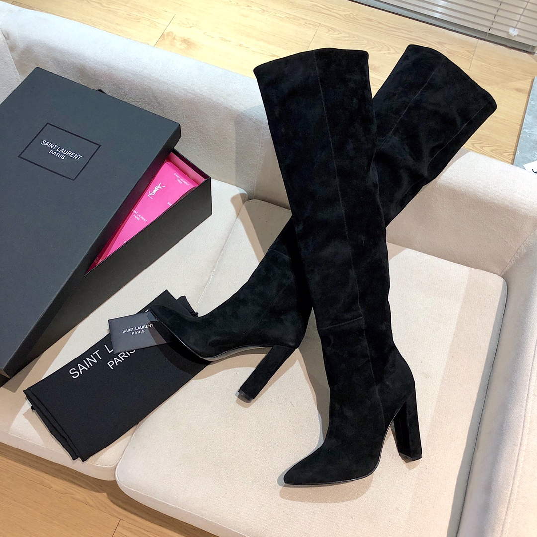 YSL Women's Boots Designer Saint Laurent High Shoes Y67223