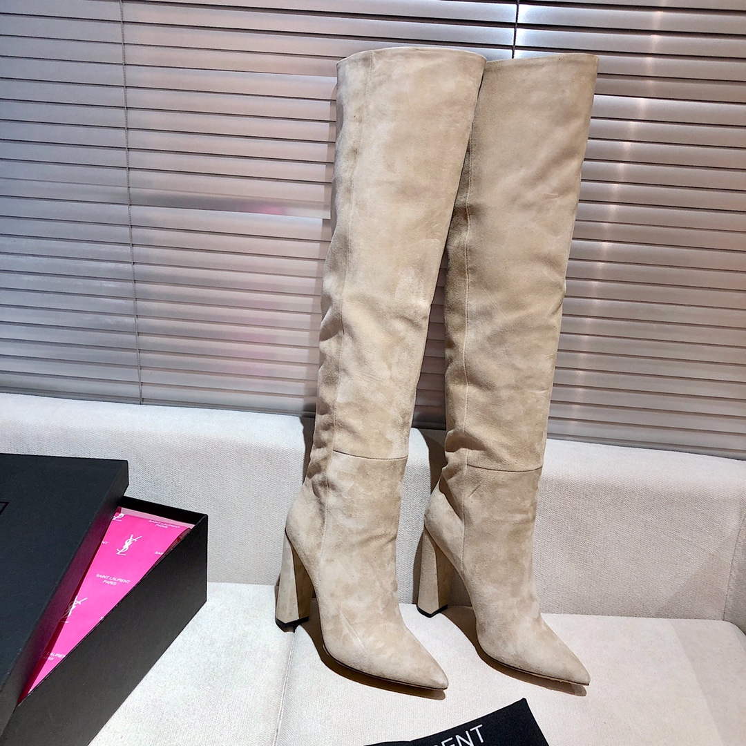 YSL Women's Boots Designer Saint Laurent High Shoes Y67224