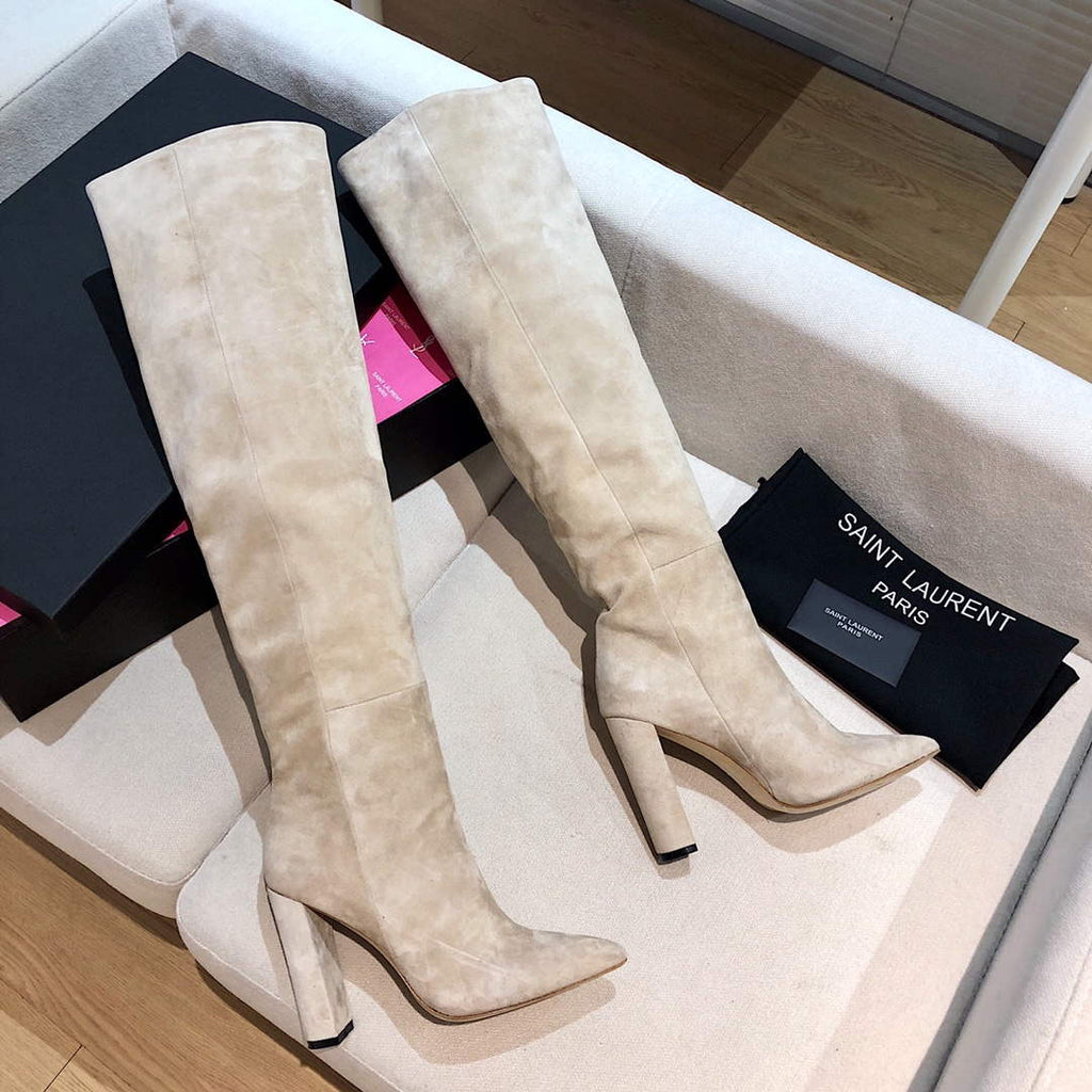 YSL Women's Boots Designer Saint Laurent High Shoes Y67224