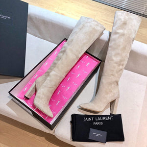 YSL Women's Boots Designer Saint Laurent High Shoes Y67224 - US 4=Euro 35 - View 4