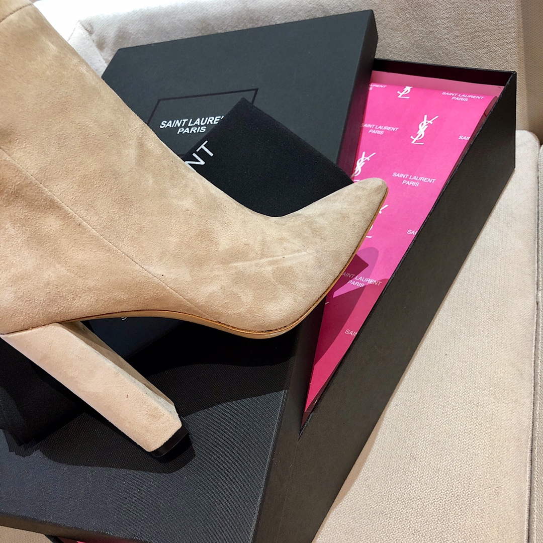YSL Women's Boots Designer Saint Laurent High Shoes Y67224