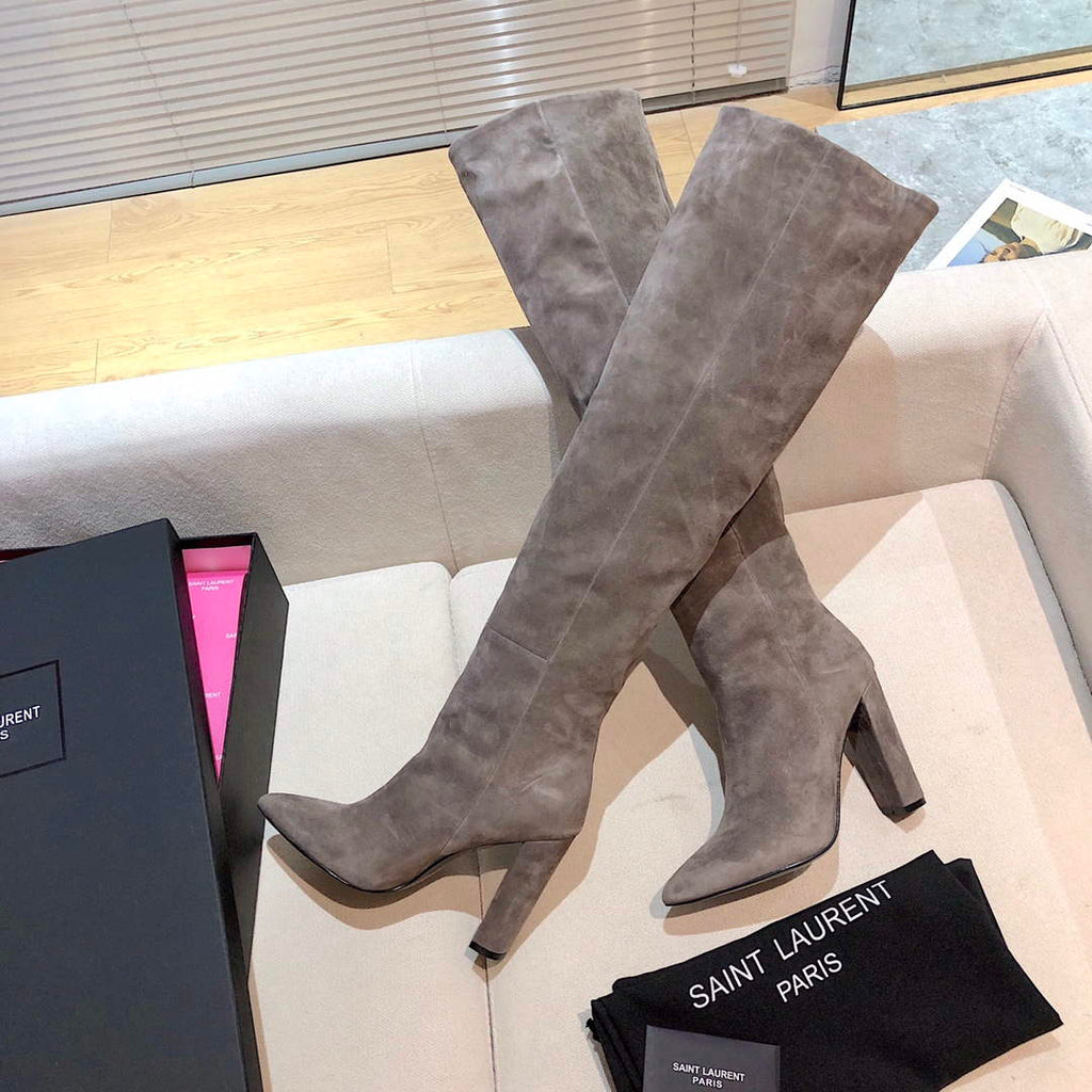 YSL Women's Boots Designer Saint Laurent High Shoes Y67225