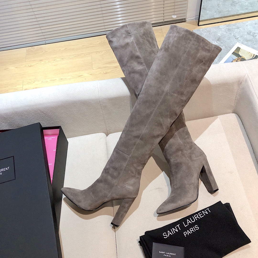 YSL Women's Boots Designer Saint Laurent High Shoes Y67225