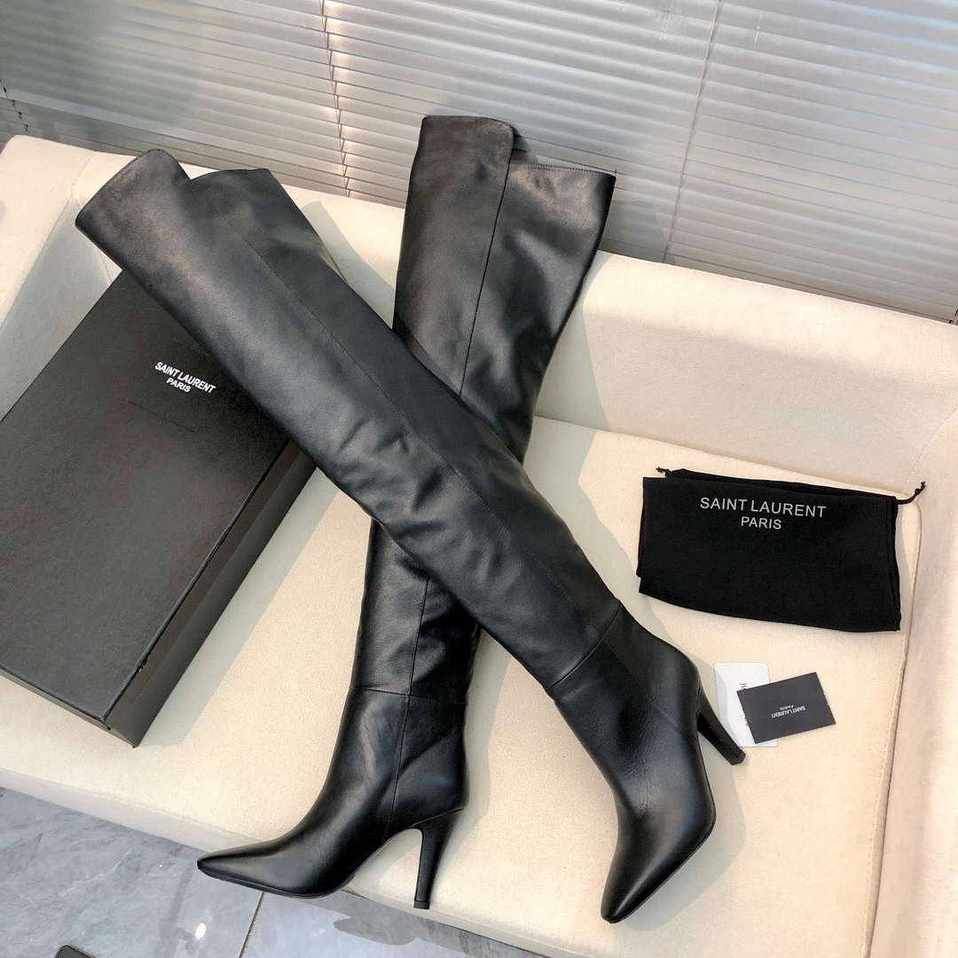YSL Women's Boots Designer Saint Laurent High Shoes Y67226
