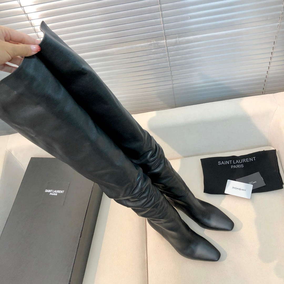 YSL Women's Boots Designer Saint Laurent High Shoes Y67226
