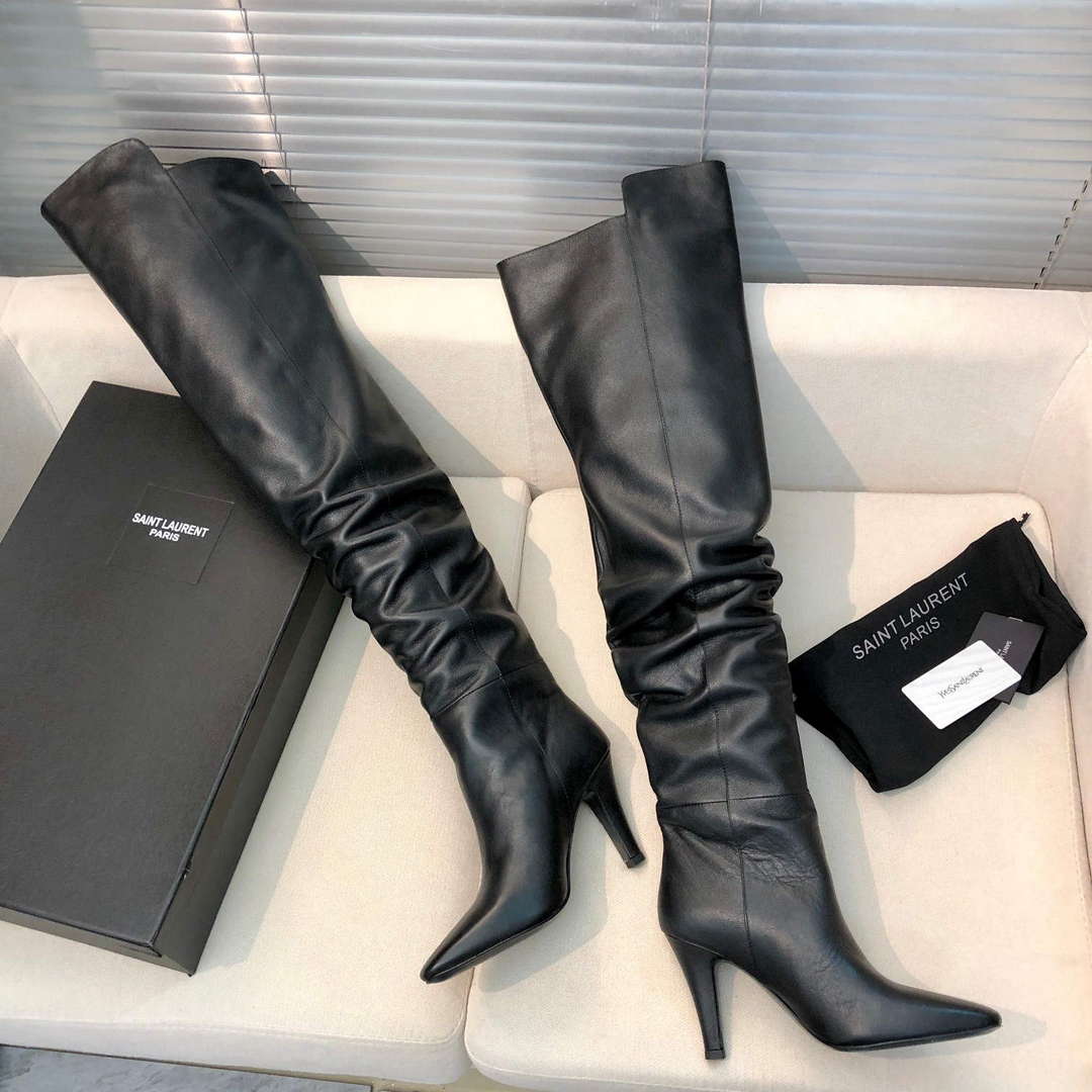 YSL Women's Boots Designer Saint Laurent High Shoes Y67226