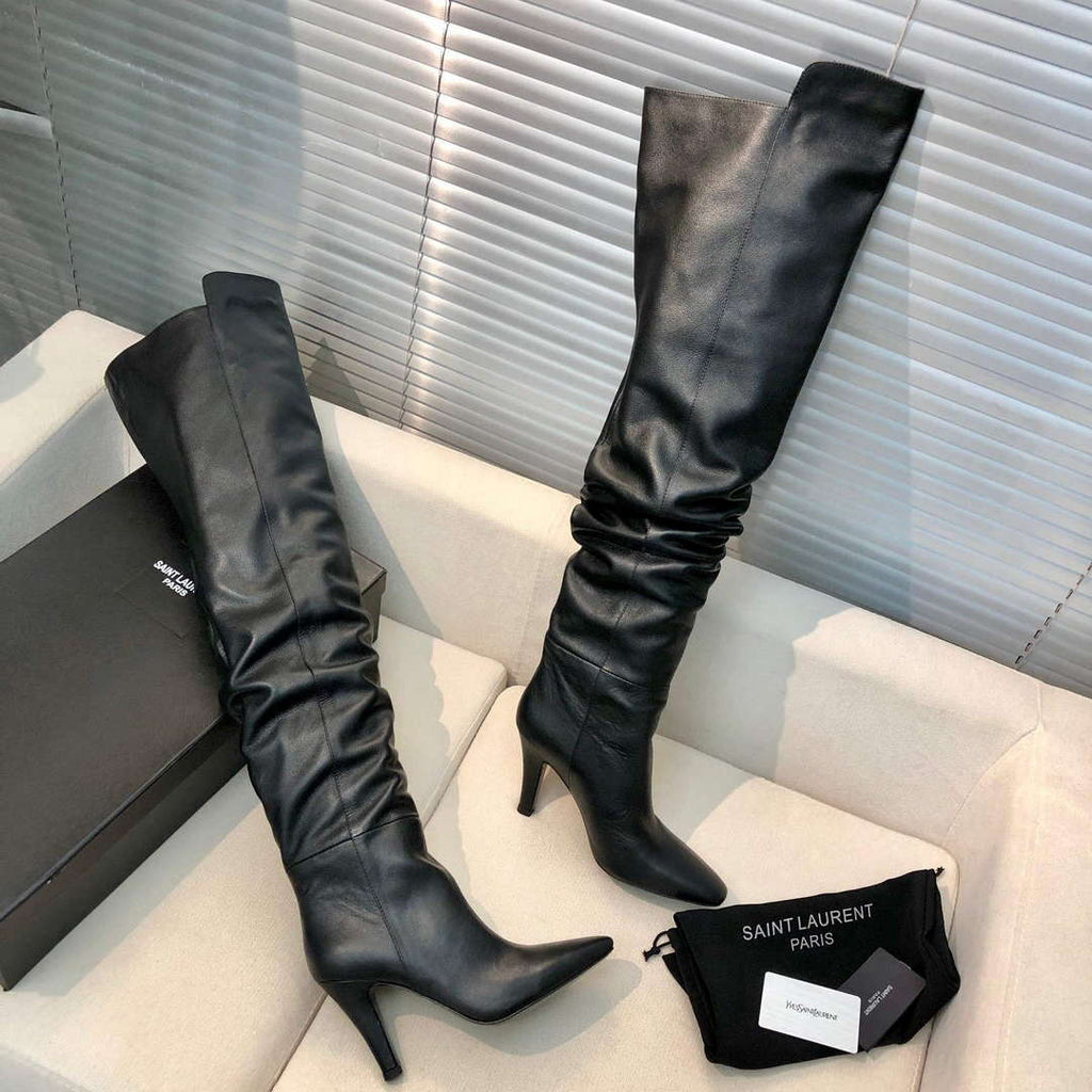 YSL Women's Boots Designer Saint Laurent High Shoes Y67226