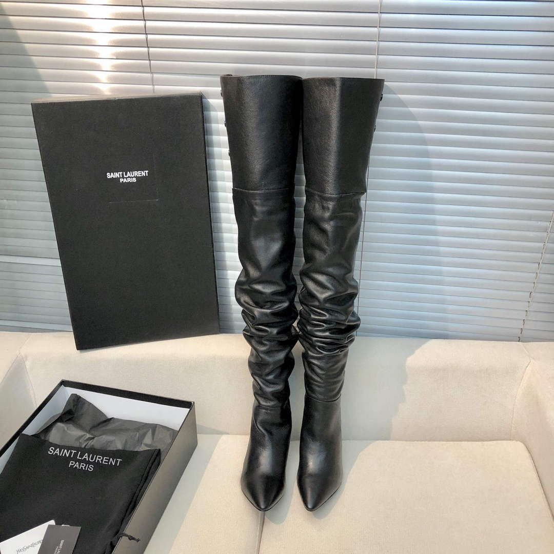 YSL Women's Boots Designer Saint Laurent High Shoes Y67228