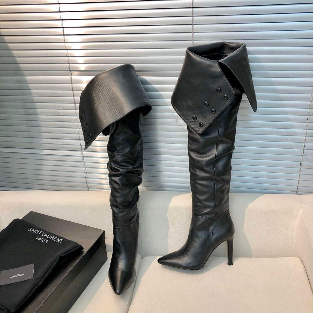 YSL Women's Boots Designer Saint Laurent High Shoes Y67228