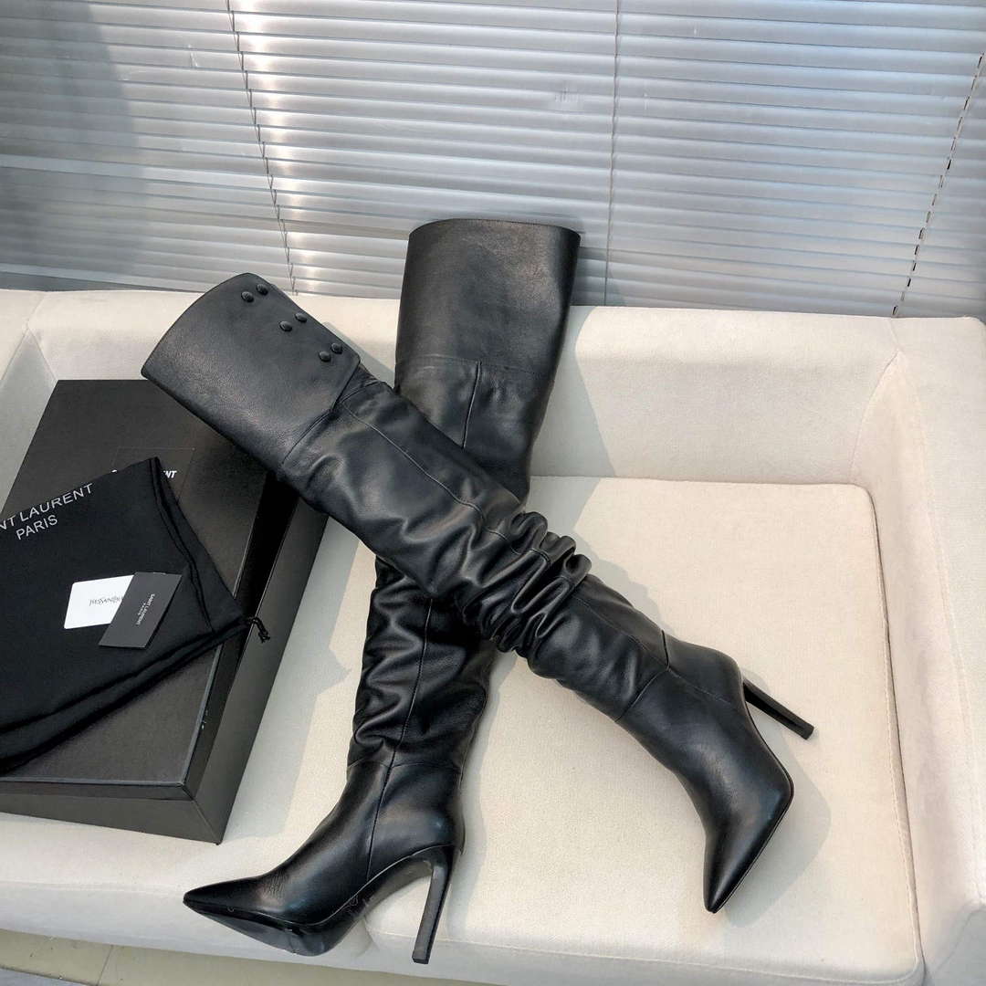 YSL Women's Boots Designer Saint Laurent High Shoes Y67228
