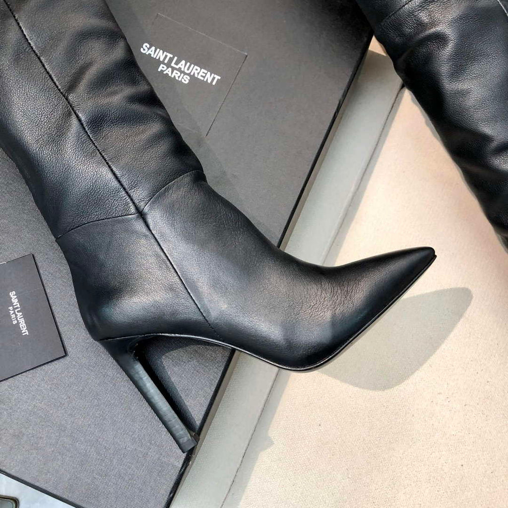 YSL Women's Boots Designer Saint Laurent High Shoes Y67228