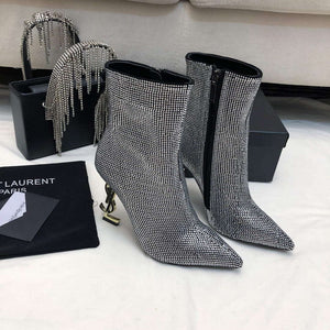 YSL Women's Boots Designer Saint Laurent High Shoes Y67230 - US 4=Euro 35 - View 3