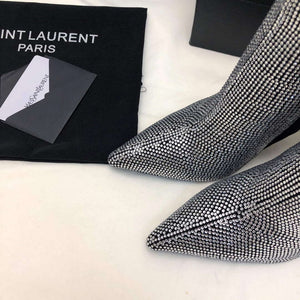YSL Women's Boots Designer Saint Laurent High Shoes Y67230 - US 4=Euro 35 - View 6