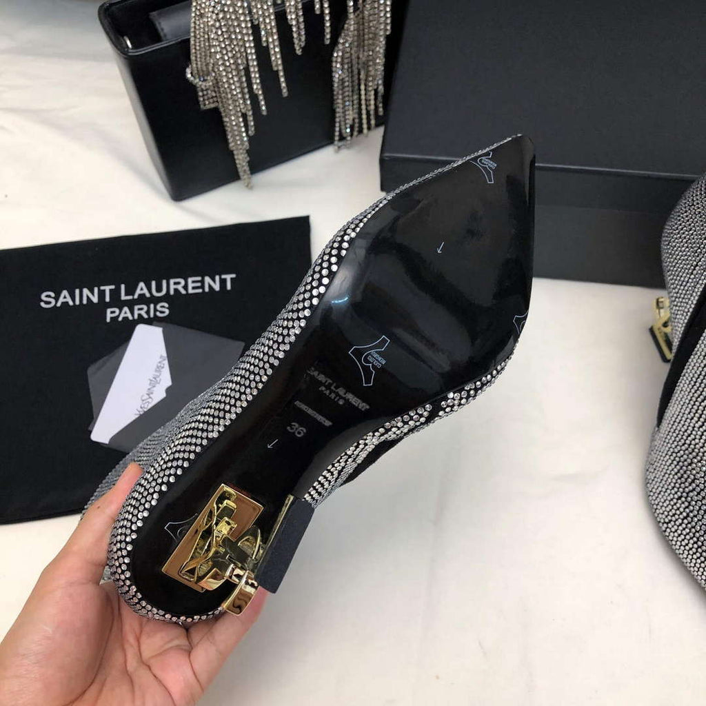 YSL Women's Boots Designer Saint Laurent High Shoes Y67230