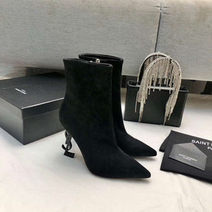 YSL Women's Boots Designer Saint Laurent High Shoes Y67232 - US 4=Euro 35 - View 3