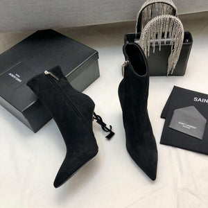 YSL Women's Boots Designer Saint Laurent High Shoes Y67232 - US 4=Euro 35 - View 1