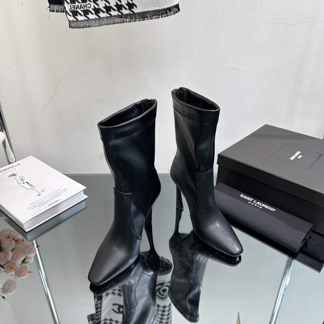 YSL Women's Boots Designer Saint Laurent High Shoes Y67233