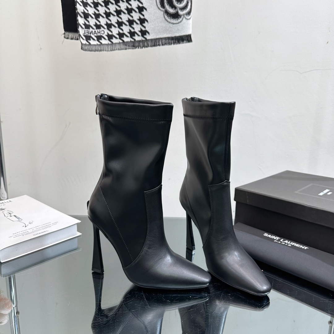YSL Women's Boots Designer Saint Laurent High Shoes Y67233