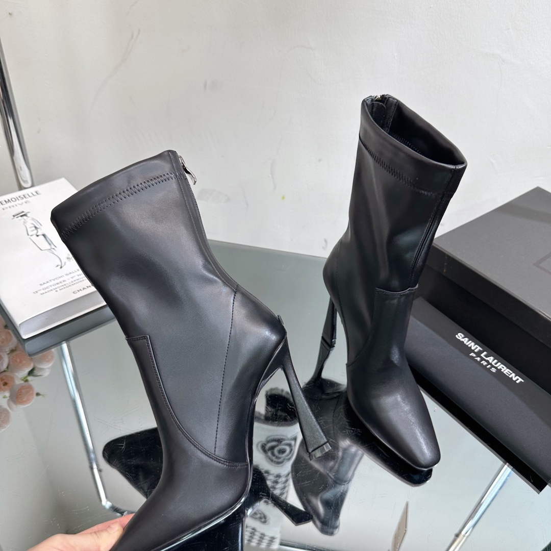 YSL Women's Boots Designer Saint Laurent High Shoes Y67233