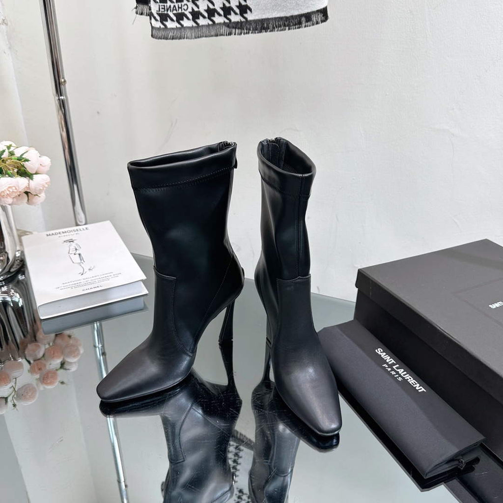 YSL Women's Boots Designer Saint Laurent High Shoes Y67233