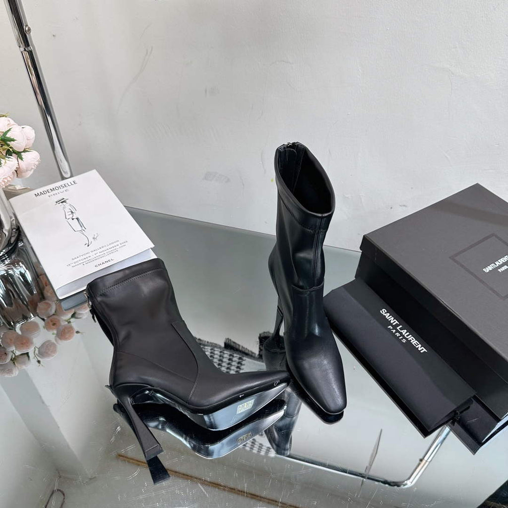 YSL Women's Boots Designer Saint Laurent High Shoes Y67233
