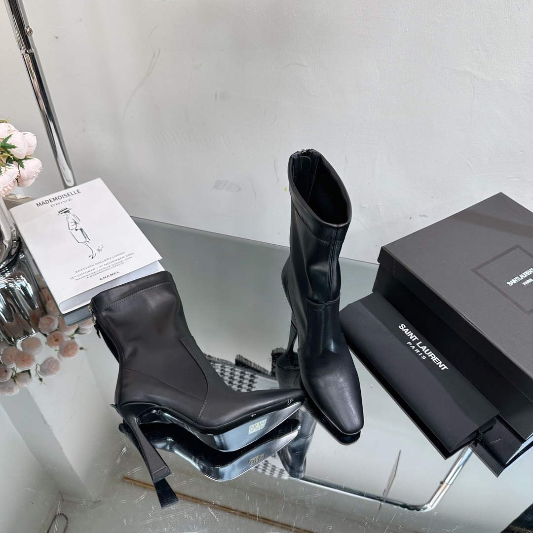 YSL Women's Boots Designer Saint Laurent High Shoes Y67233
