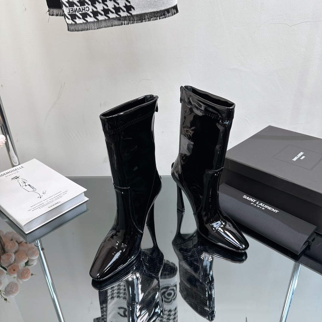 YSL Women's Boots Designer Saint Laurent High Shoes Y67234