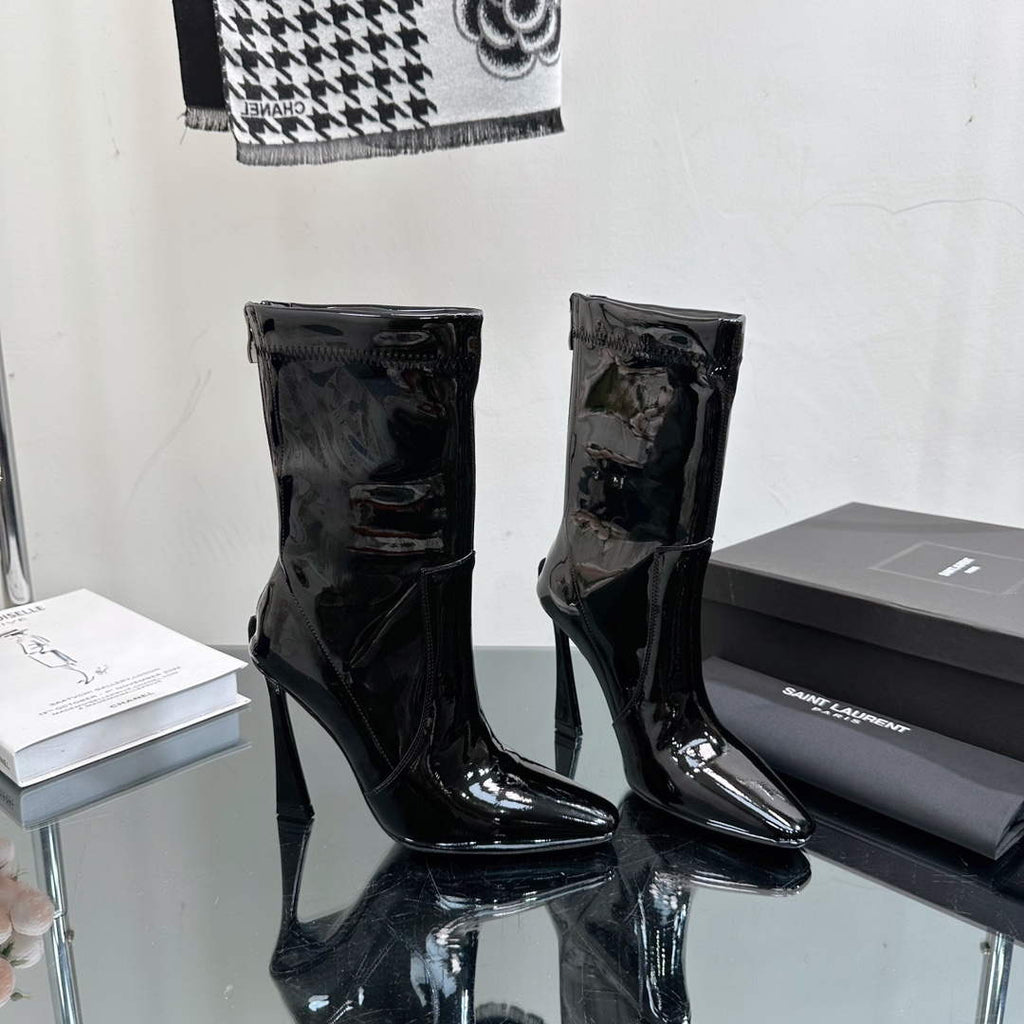 YSL Women's Boots Designer Saint Laurent High Shoes Y67234