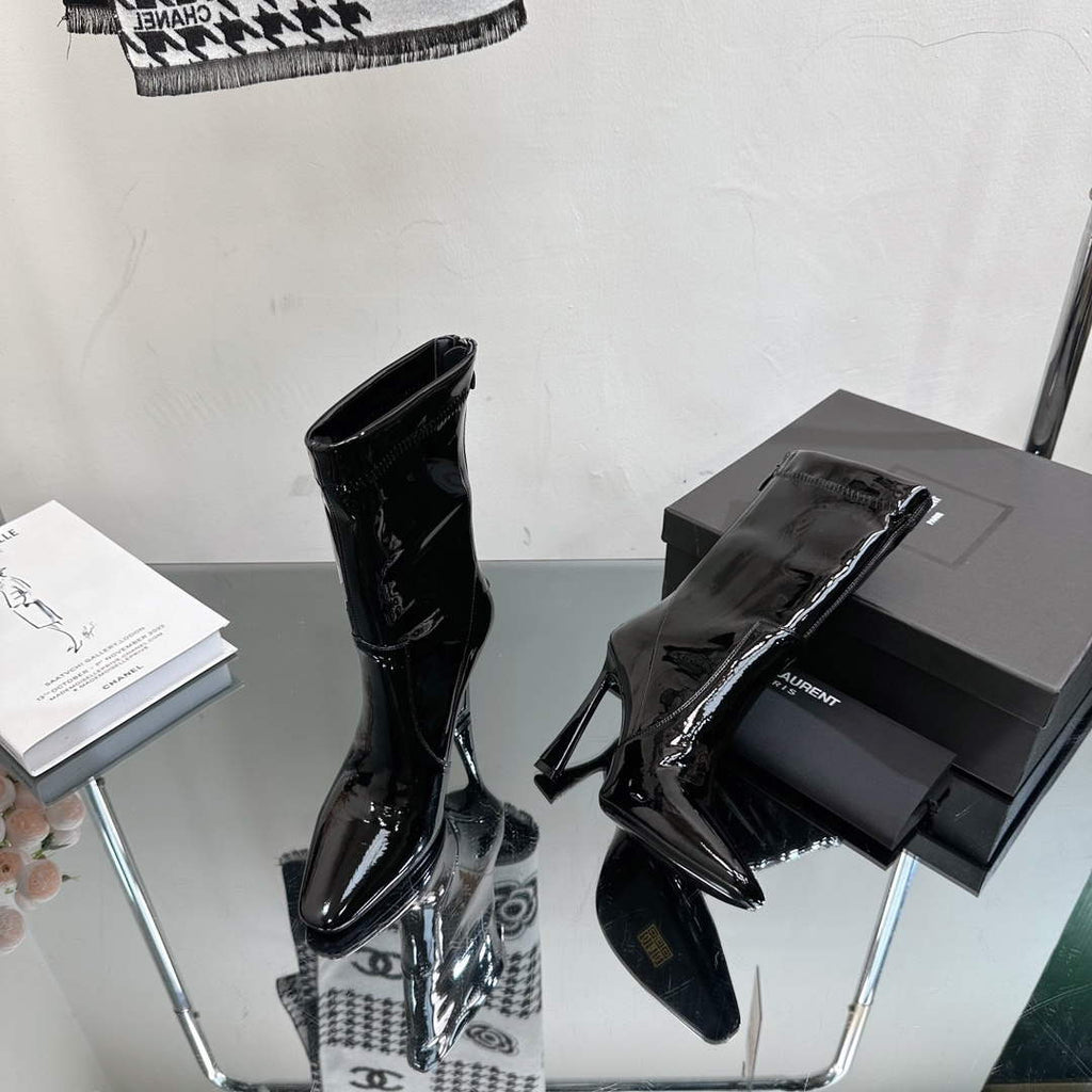 YSL Women's Boots Designer Saint Laurent High Shoes Y67234