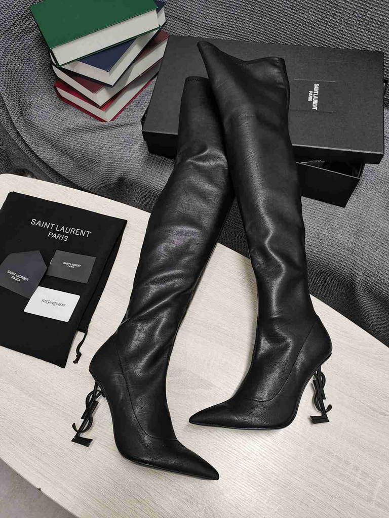 YSL Women's Boots Designer Saint Laurent YSL High Shoes Y66343