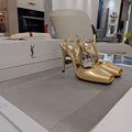 YSL Women's la Scandale Sandals in Patent Leather Y20179