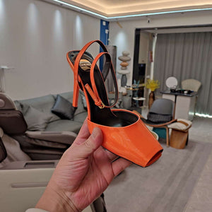 YSL Women's la Scandale Sandals in Patent Leather Y20180 - 35 - View 9