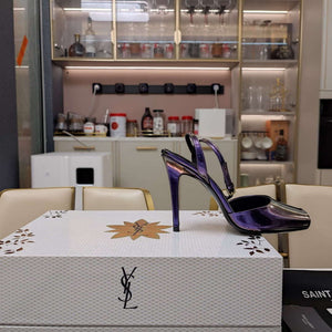 YSL Women's la Scandale Sandals in Patent Leather Y20181 - 35 - View 5