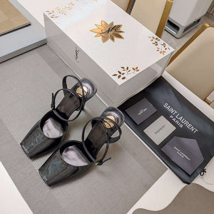 YSL Women's la Scandale Sandals in Patent Leather Y20182 - 35 - View 3