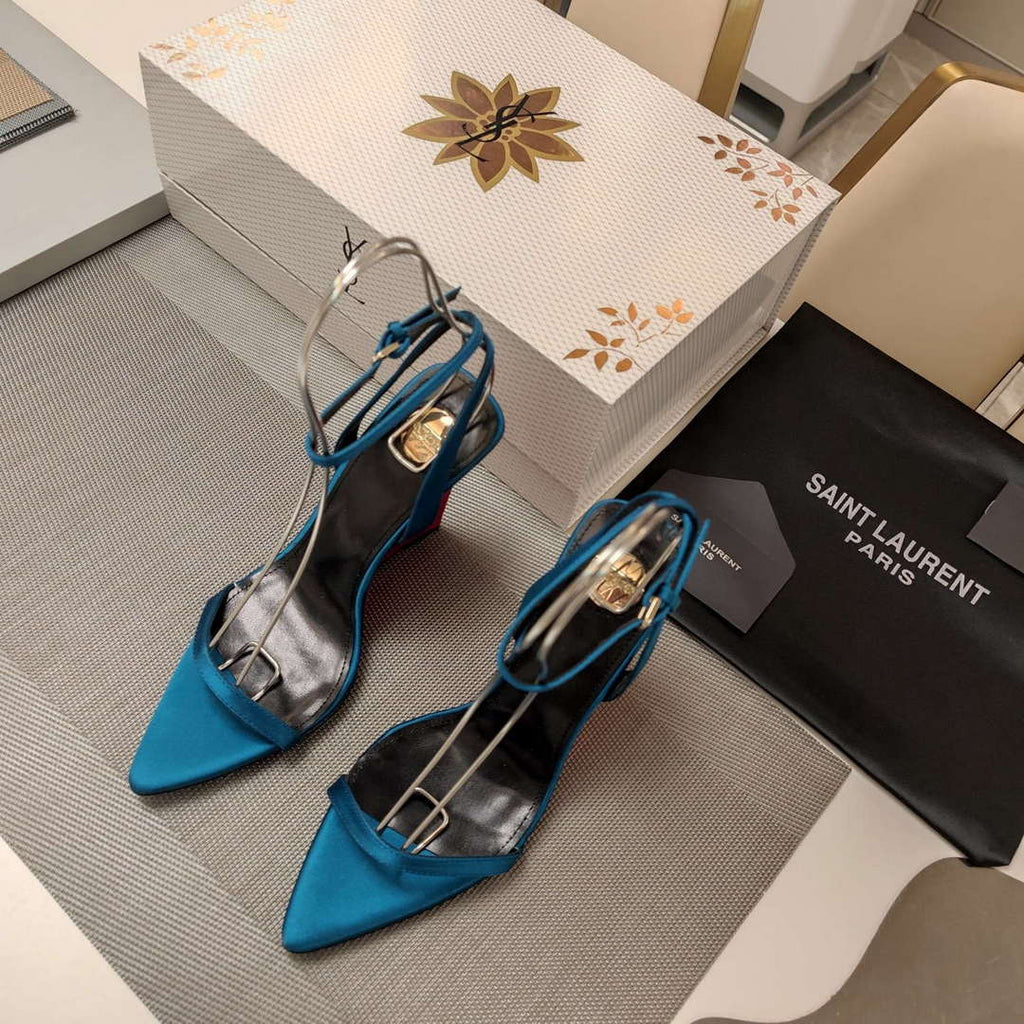 YSL Women's Salom¨¦ Wedges in Patent Leather Y20183