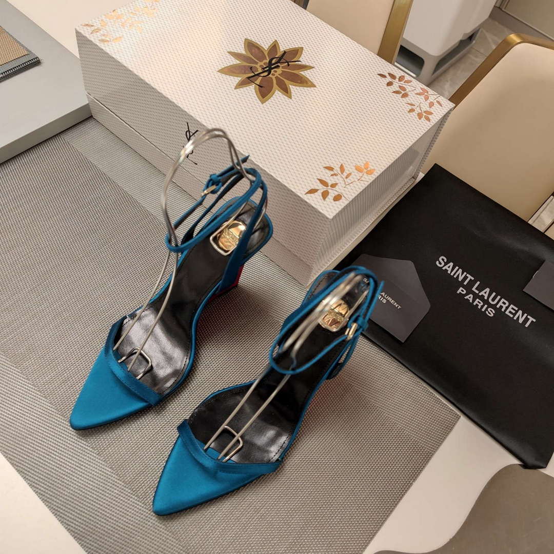 YSL Women's Salom¨¦ Wedges in Patent Leather Y20183
