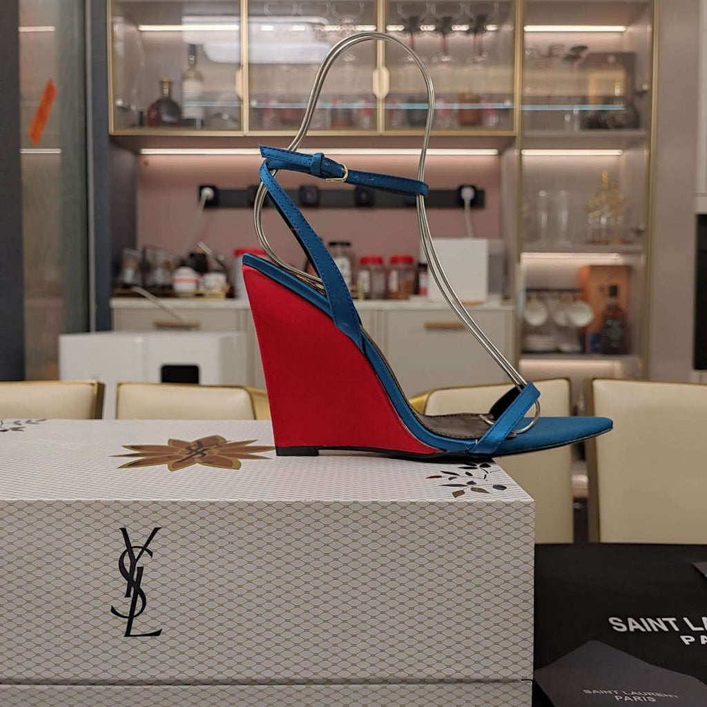 YSL Women's Salom¨¦ Wedges in Patent Leather Y20183