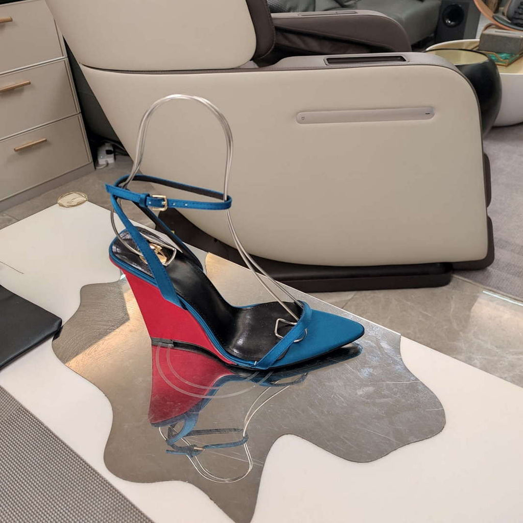 YSL Women's Salom¨¦ Wedges in Patent Leather Y20183