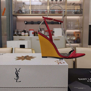 YSL Women's Salom¨¦ Wedges in Patent Leather Y20186 - 35 - View 5