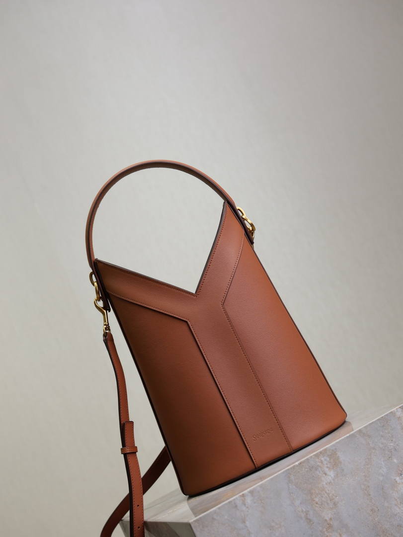 YSLY MINI TOTE IN LEATHER 840491 caramel