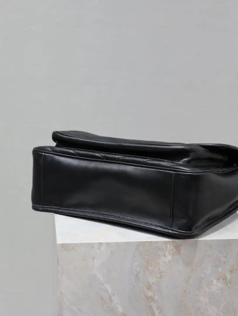 Yves Saint Laurent YSL 498830 Niki Large In Lambskin Leather Bag Black