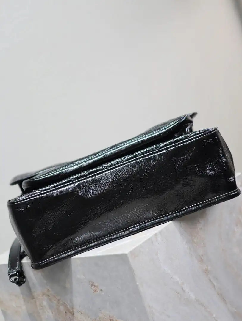 Yves Saint Laurent YSL 498830 Niki Large In Quilted Leather Bag Black